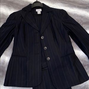 Ann Taylor Loft Size 0 Navy Pinstripe Pantsuit
